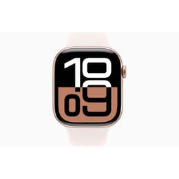 Apple Watch Series 10 (2024) GPS 46 mm - Aluminium Or rose - Bracelet sport Rose