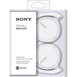 Casque réducteur de bruit filaire avec micro Sony MDRZX110W - Blanc