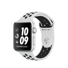 Apple Watch (Series 3) 2017 GPS 42 mm - Aluminium Argent - Bracelet sport Nike Argent
