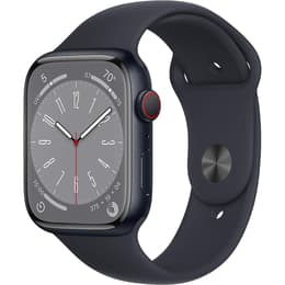 Apple Watch (Series 8) 2020 GPS + Cellular 45 mm - Aluminium Minuit - Bracelet sport