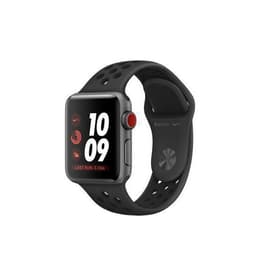Apple Watch (Series 3) 2017 GPS 38 mm - Aluminium Gris sidéral - Bracelet sport Nike Noir