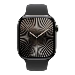 Apple Watch Series 10 (2024) GPS + Cellular 46 mm - Titane - Bracelet sport Noir