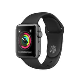 Apple Watch (Series 2) 2016 GPS 38 mm - Aluminium Gris sidéral - Sport Nike Noir