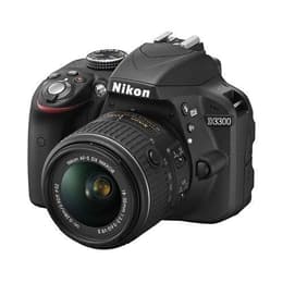 Reflex D3300 - Noir + Nikon AF-S DX Nikkor 18-55mm f/3.5-5.6G VR II f/3.5-5.6