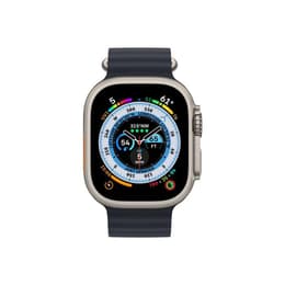 Apple Watch Ultra 2 (2023) GPS + Cellular 49 mm - Titane Titane naturel - Bracelet Océan Noir
