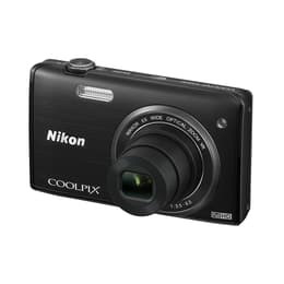 Compact Coolpix S5200 - Noir + Nikon Nikkor 6x Wide Optical Zoom VR 26–156mm f/3.5-6.5 f/3.5-6.5