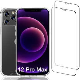 Coque iPhone 12 Pro Max et 2 écrans de protection - Plastique recyclé - Transparent