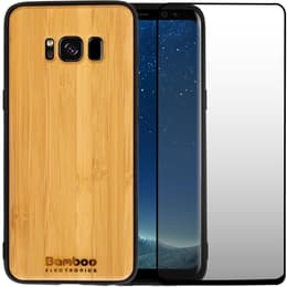 Coque Galaxy S8 et écran de protection - Bois - Marron