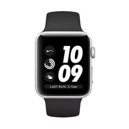 Apple Watch (Series 3) 2017 GPS 42 mm - Acier Inoxydable Argent - Sport Noir