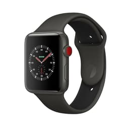 Apple Watch (Series 3) 2017 GPS 42 mm - Aluminium Gris sidéral - Boucle sport Noir