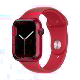 Apple Watch Series 7 (2021) GPS + Cellular 45 mm - Aluminium Rouge - Bracelet sport Rouge