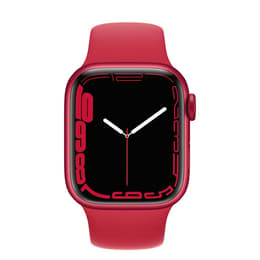 Apple Watch (Series 7) 2021 GPS + Cellular 45 mm - Aluminium Rouge - Bracelet sport Rouge