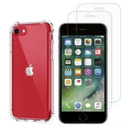 Coque iPhone SE 2020 et 2 écrans de protection - TPU - Transparent