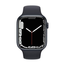 Apple Watch (Series 7) 2021 GPS 45 mm - Acier inoxydable Noir - Boucle sport Noir