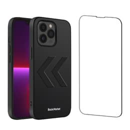 Coque Back Market iPhone 13 Pro Max et écran de protection - Plastique recyclé - Noir