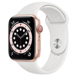 Apple Watch Series 4 (2018) GPS 44 mm - Aluminium Or - Bracelet sport Blanc