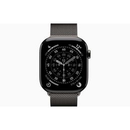 Apple Watch (2025) GPS + Cellular 46 mm - Titane Ardoise - Bracelet milanais Noir