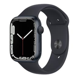 Apple Watch (Series 7) 2021 GPS 45 mm - Aluminium Minuit - Bracelet sport Noir