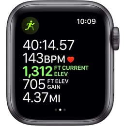 Apple Watch (Series 5) 2019 GPS + Cellular 40 mm - Acier inoxydable Noir - Bracelet sport Noir