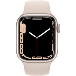Apple Watch (Series 7) 2021 GPS 41 mm - Aluminium Lumière stellaire - Boucle sport Lumière stellaire
