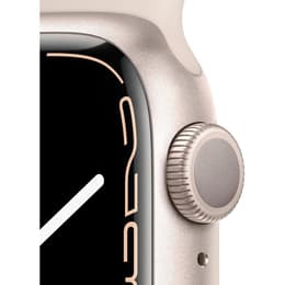Apple Watch (Series 7) 2021 GPS 41 mm - Aluminium Lumière stellaire - Boucle sport Lumière stellaire