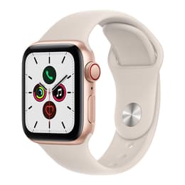 Apple Watch (Series SE) 2020 GPS + Cellular 40 mm - Aluminium Or - Bracelet sport Gris