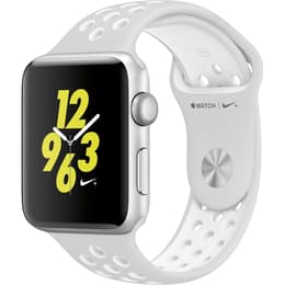 Apple Watch (Series 4) 2018 GPS 44 mm - Aluminium Argent - Sport Nike Blanc