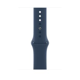 Apple Watch (Series 7) 2021 GPS + Cellular 45 mm - Acier inoxydable Graphite - Bracelet sport Bleu