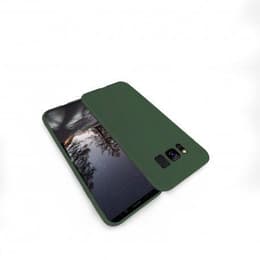 Coque Galaxy S8 et 2 écrans de protection - Silicone - Vert