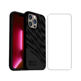 Coque Back Market iPhone 13 Pro et écran de protection - 100% biodégradable - Noir Motif Vague