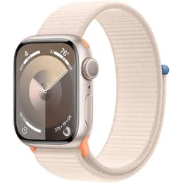 Apple Watch Series 9 (2023) GPS + Cellular 41 mm - Aluminium Lumière stellaire - Boucle sport Lumière stellaire