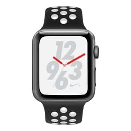 Apple Watch (Series 4) 2018 GPS + Cellular 44 mm - Aluminium Gris sidéral - Sport Nike Noir/Blanc