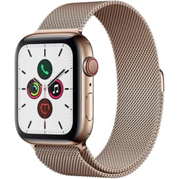 Apple Watch (Series 5) 2019 GPS + Cellular 40 mm - Acier inoxydable Or - Bracelet milanais Or