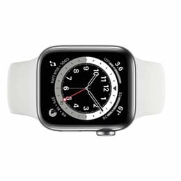 Apple Watch Series 6 (2020) GPS + Cellular 40 mm - Aluminium Argent - Bracelet sport Blanc