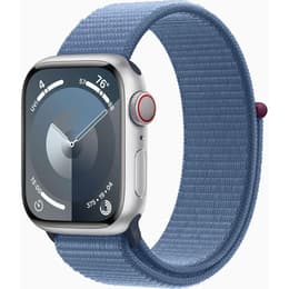 Apple Watch () 2023 GPS + Cellular 41 mm - Aluminium Argent - Boucle sport Bleu