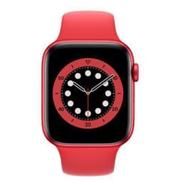 Apple Watch Series 6 (2020) GPS + Cellular 44 mm - Aluminium Rouge - Bracelet sport Rouge