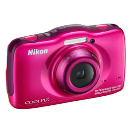 Compact - Nikon CoolPix S32 - Rose + Objectif Nikkor f/3,3-5,9 30-90mm