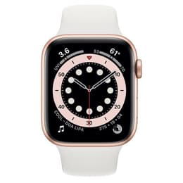 Apple Watch (Series 5) 2019 GPS + Cellular 44 mm - Aluminium Or - Bracelet sport Blanc