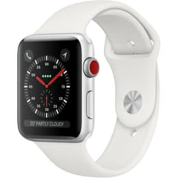 Apple Watch (Series 3) 2017 GPS + Cellular 38 mm - Aluminium Argent - Sport Blanc