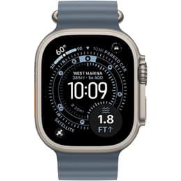 Apple Watch Ultra 3 (2025) GPS + Cellular 49 mm - Titane Naturel - Bracelet Océan Bleu
