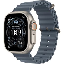 Apple Watch Ultra 3 (2025) GPS + Cellular 49 mm - Titane Naturel - Bracelet Océan Bleu