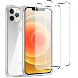 Coque iPhone 12 Pro Max et 2 écrans de protection - TPU - Transparent