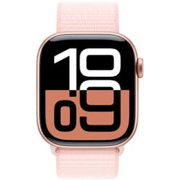 Apple Watch Series 10 (2024) GPS + Cellular 46 mm - Aluminium Or rose - Boucle sport Rose