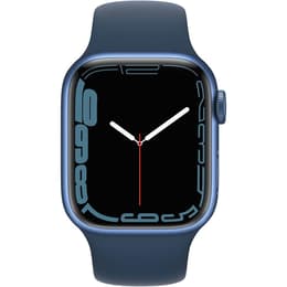 Apple Watch (Series 7) 2021 GPS + Cellular 45 mm - Aluminium Bleu - Bracelet sport Bleu