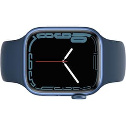 Apple Watch (Series 7) 2021 GPS + Cellular 45 mm - Aluminium Bleu - Bracelet sport Bleu