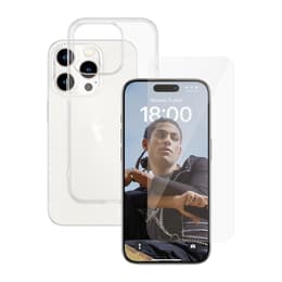 Coque 360 iPhone 15 Pro et écran de protection - TPU - Transparent