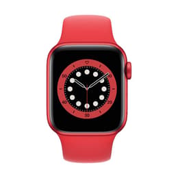 Apple Watch Series 6 (2020) GPS + Cellular 40 mm - Aluminium Rouge - Bracelet sport Rouge