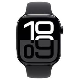 Apple Watch Series 10 (2024) GPS + Cellular 46 mm - Aluminium Noir de jais - Bracelet sport Noir