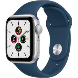 Apple Watch (Series SE) 2020 GPS 40 mm - Aluminium Argent - Bracelet sport Bleu