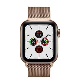 Apple Watch (Series 5) 2019 GPS + Cellular 44 mm - Aluminium Or - Milanais Or